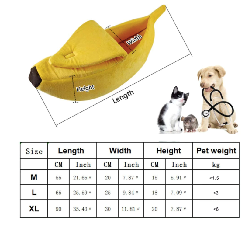 Banana Shape Pet Bed House