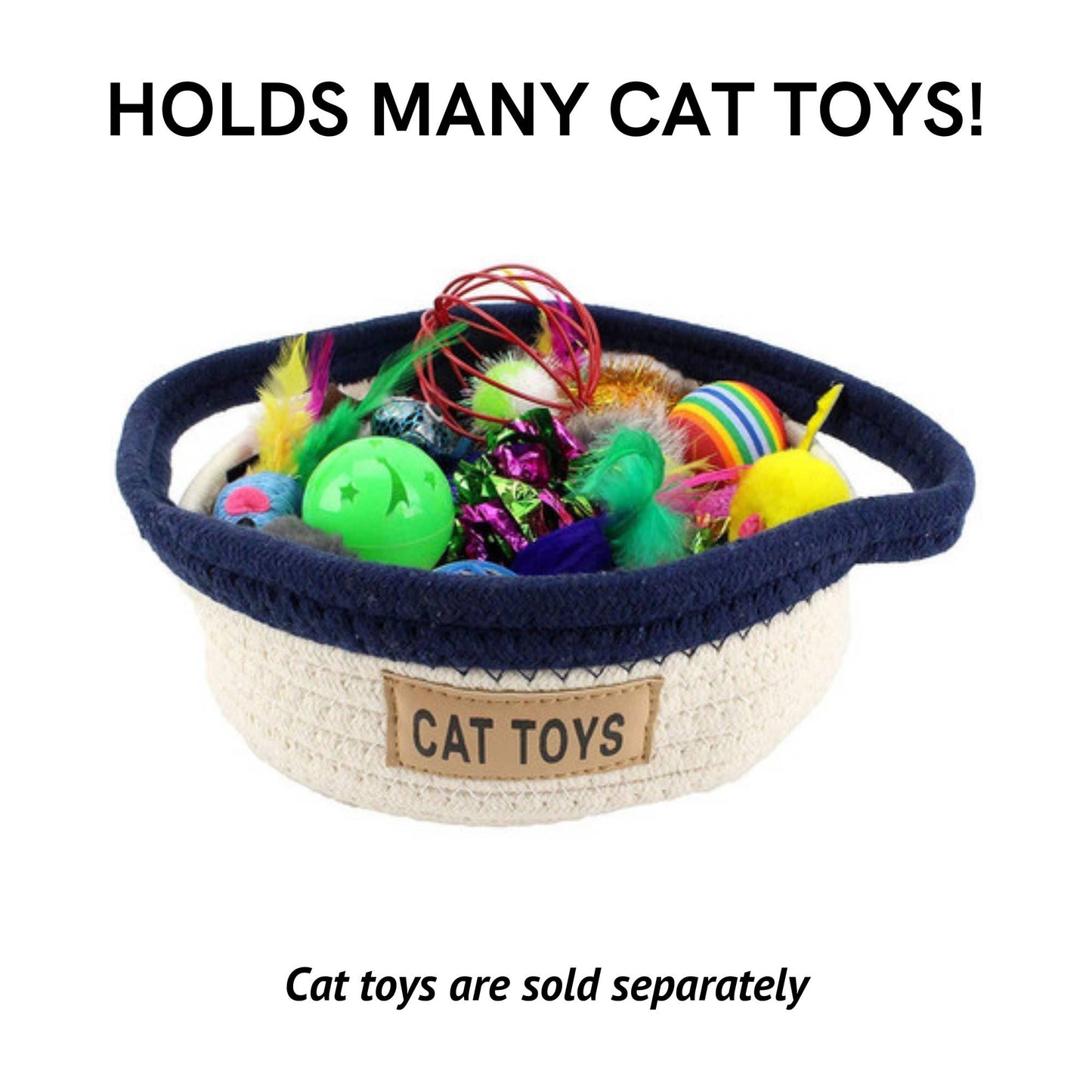 Midlee Cat Toy Rope Cotton Basket (Small)