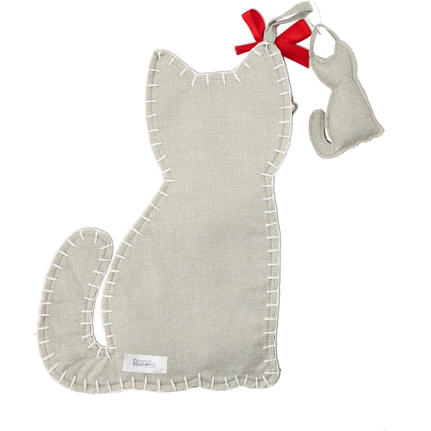 The Cat - Canvas Tweed Stocking with Mini Ornament