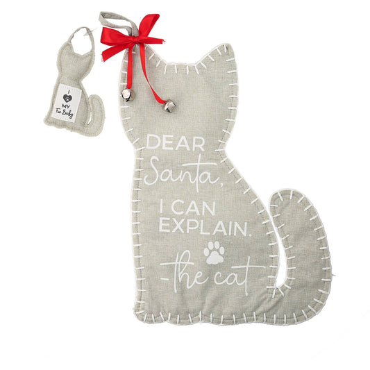 The Cat - Canvas Tweed Stocking with Mini Ornament