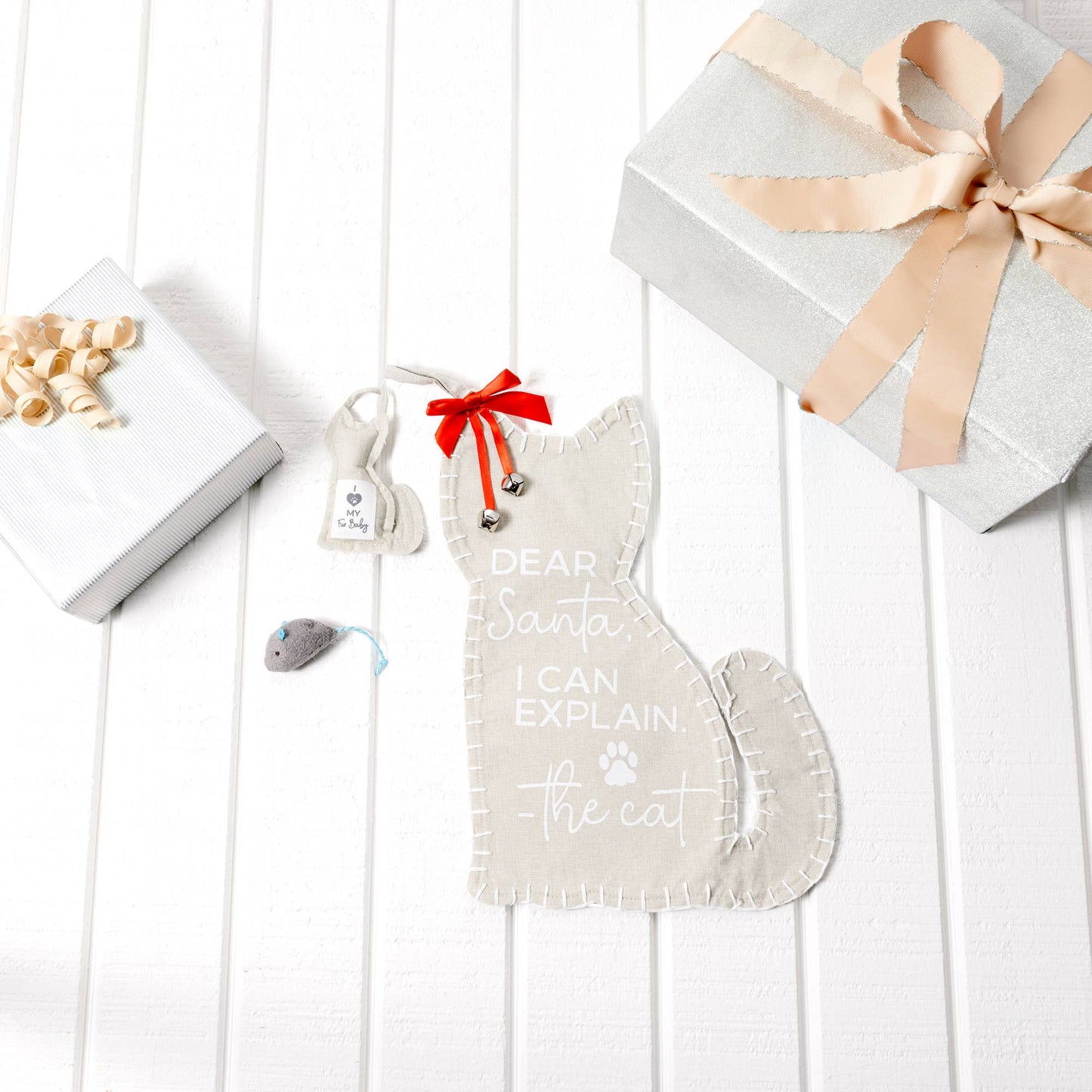 The Cat - Canvas Tweed Stocking with Mini Ornament