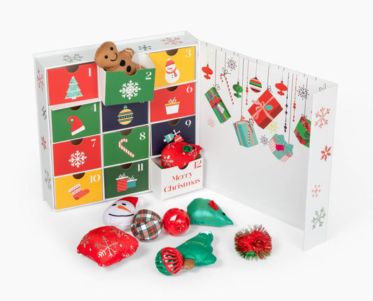 Midlee 12-Day FILLED Christmas Advent Calendar for Cats