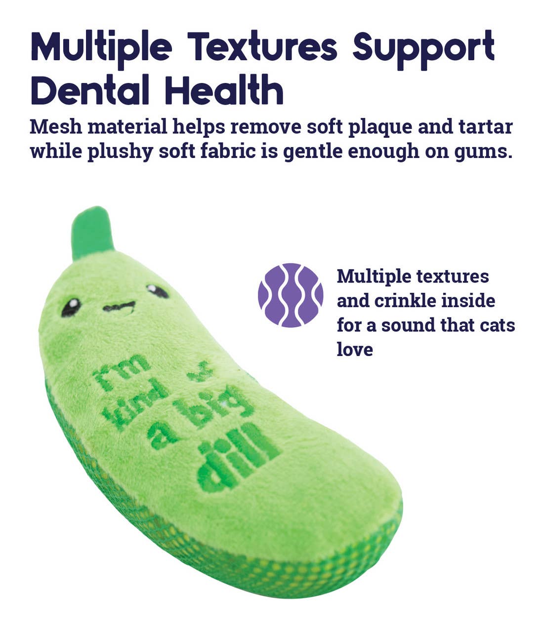 Catstages Crunchy Pickle Kicker Cat Toy Green