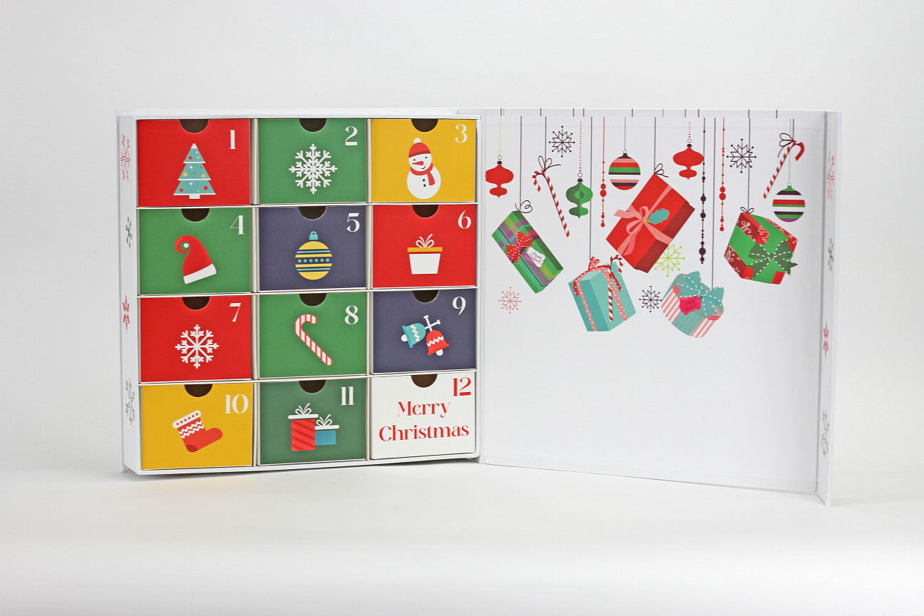 Midlee 12-Day FILLED Christmas Advent Calendar for Cats