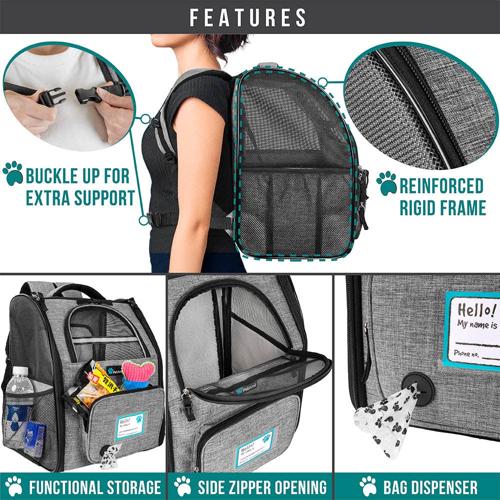 Expandable 3-Way Entry Pet Carrier Backpack
