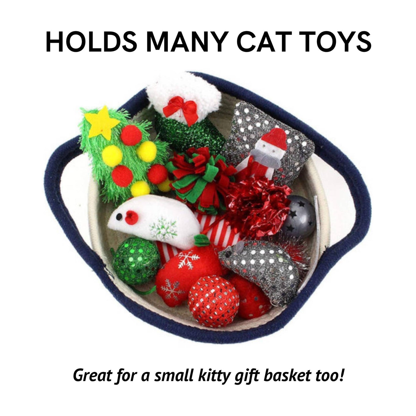 Midlee Cat Toy Rope Cotton Basket (Small)