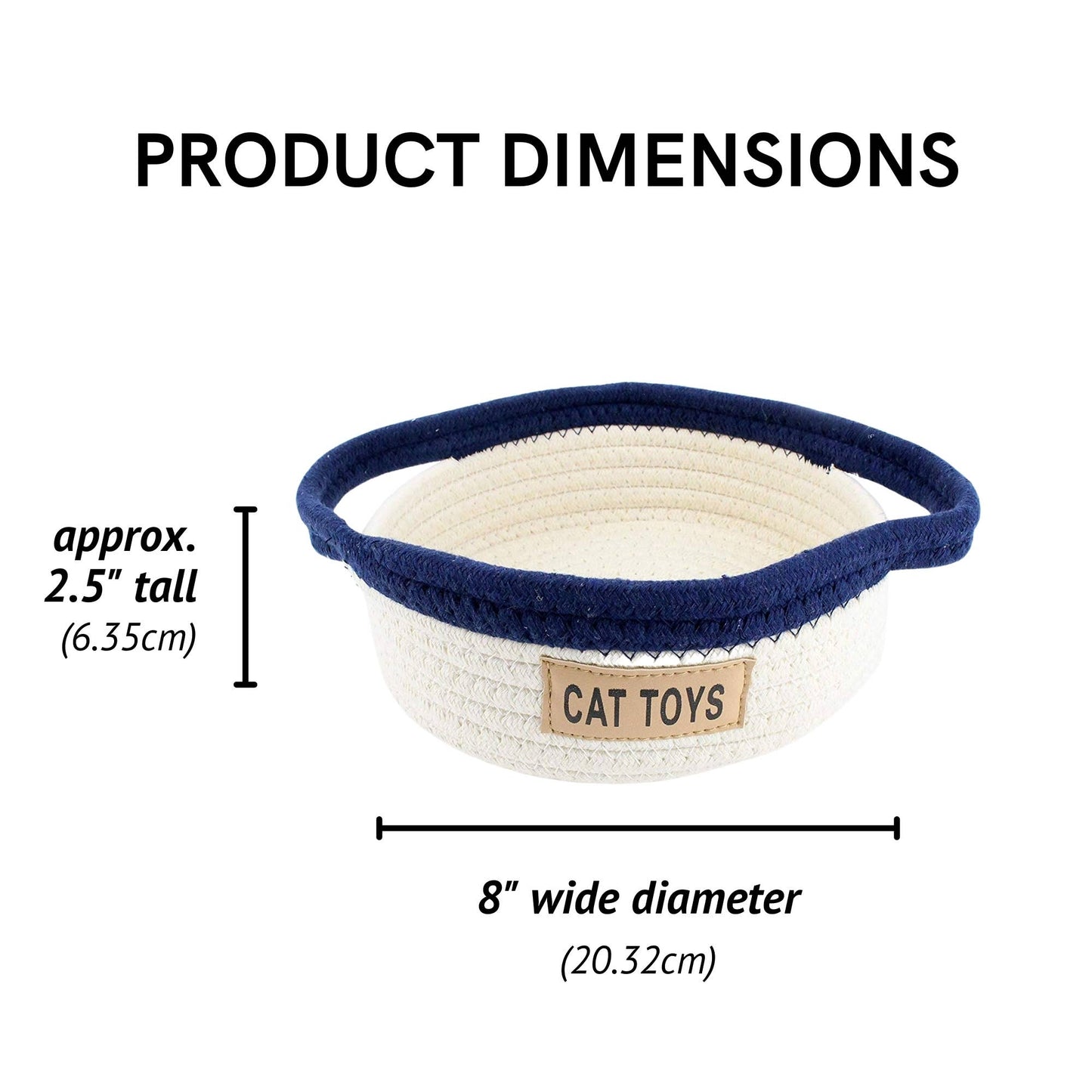 Midlee Cat Toy Rope Cotton Basket (Small)