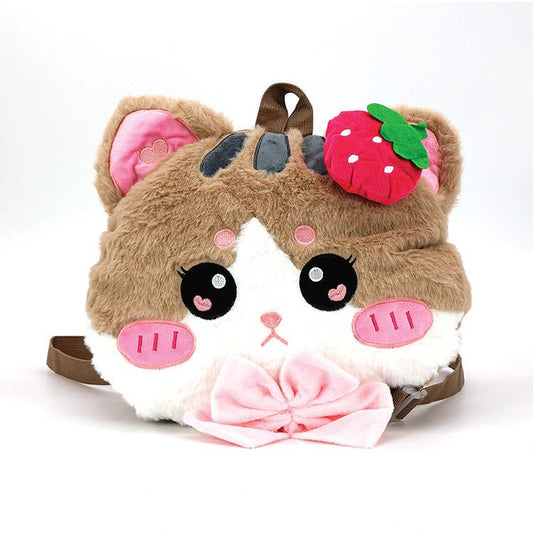 Strawberry Kitty Plushy Backpack