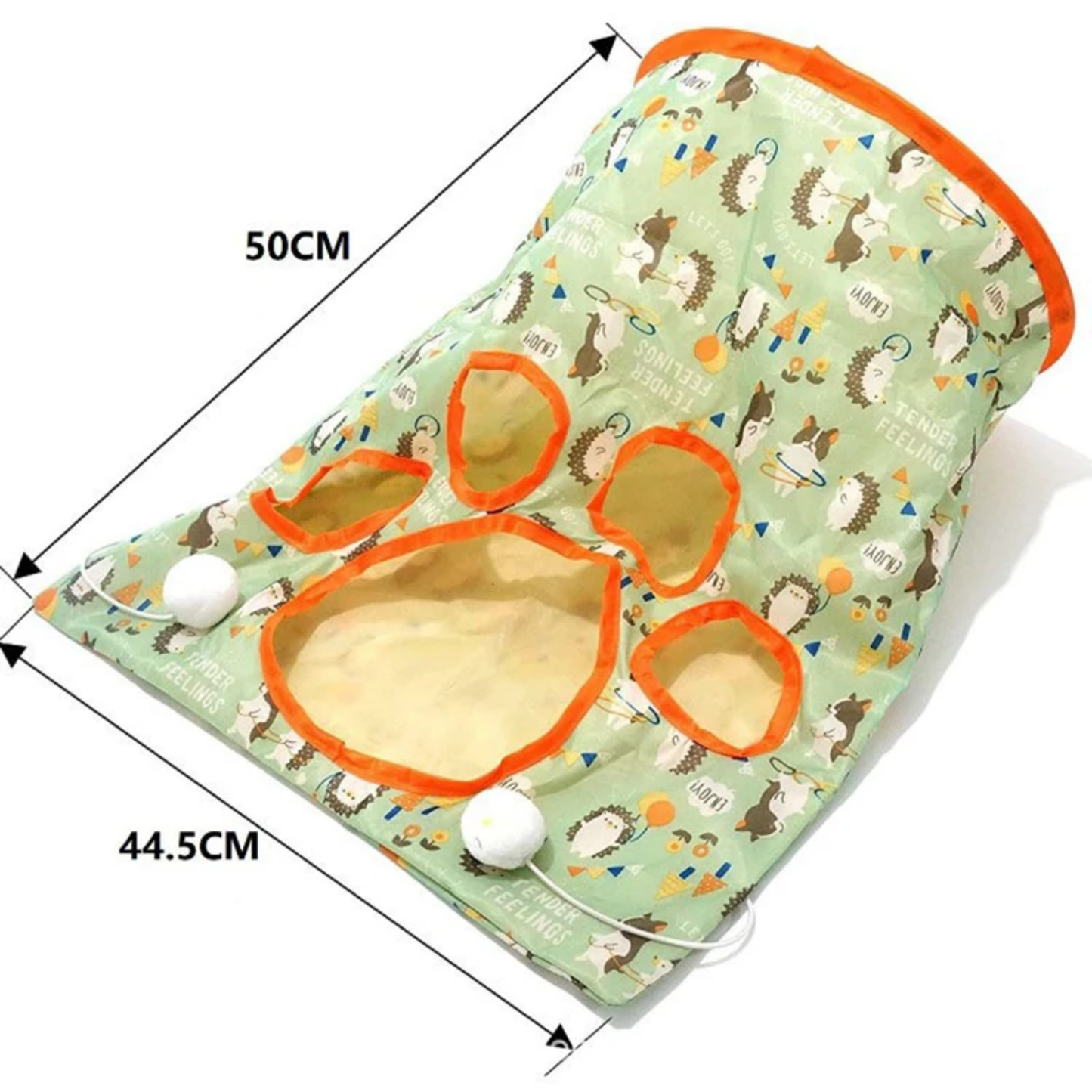 Foldable Cat Tunnel Toy – Noisy Paper & Rolling Fun